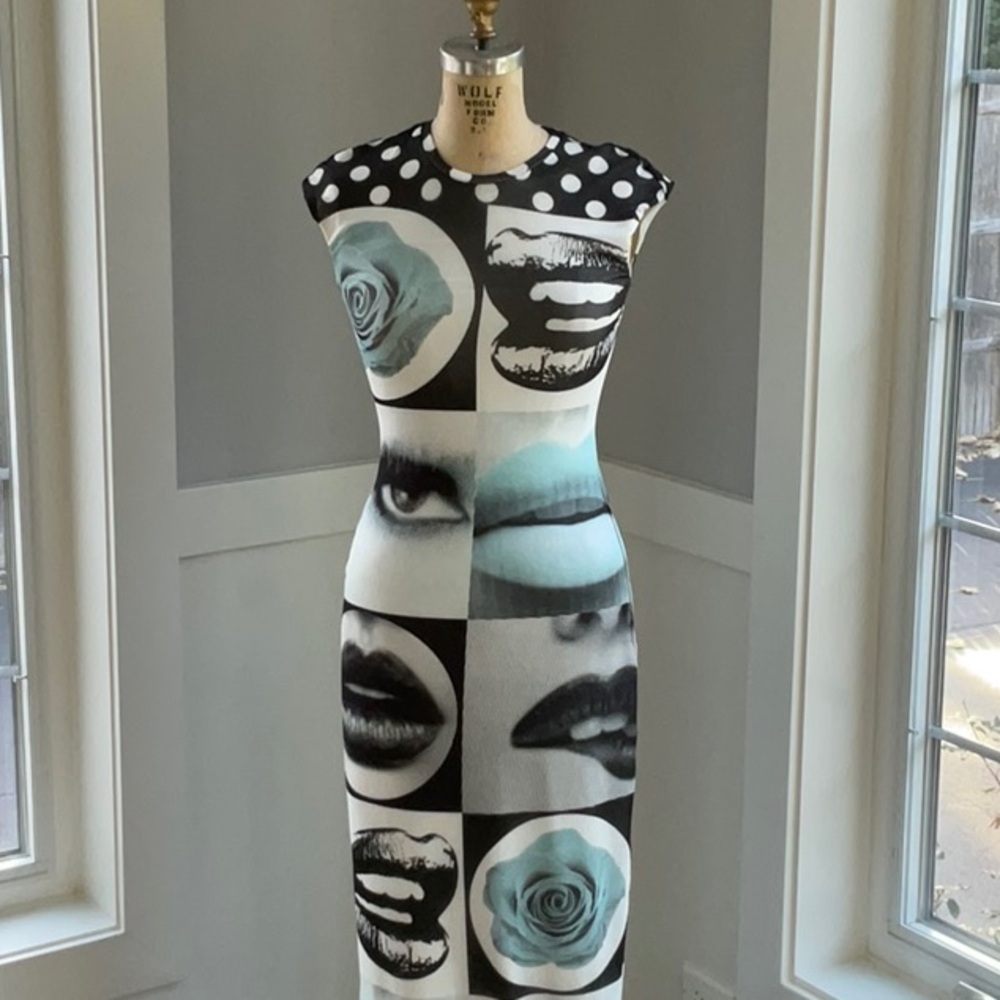 Anthropologie Mesh Graphic Maxi Dress - Picture 4 of 7